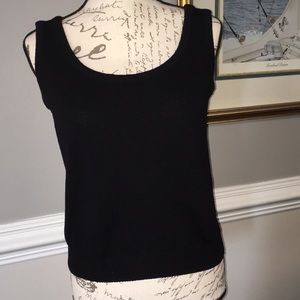 St. John Basics Black Tank Top Sweater / Shell MED